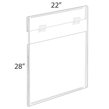 Azar Displays 22"W x 28"H Wall Mounted Poster Frame. Mounting Hardware Included. 182728